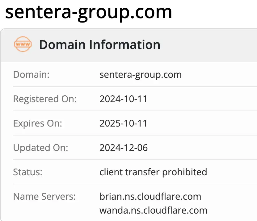 домен Sentera Group Sentera Group домен