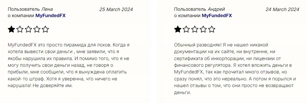My Funded FX отзывы трейдеров My Funded FX отзывы трейдеров