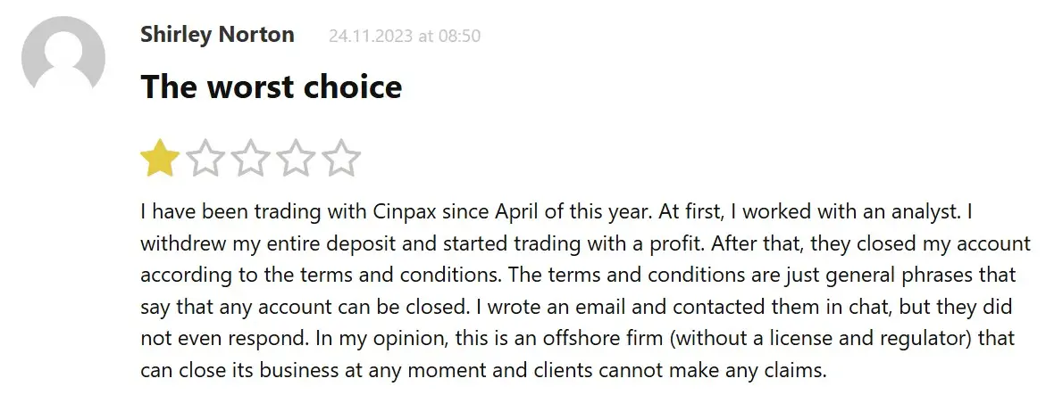 Отзыв о Cinpax Отзыв о Cinpax