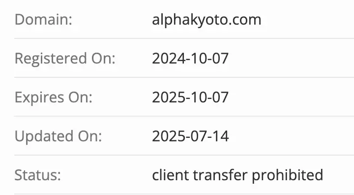 AlphaKyoto домен домен AlphaKyoto