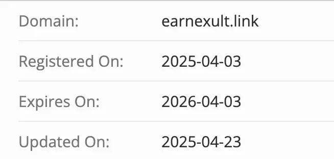 Earnexult домен домен Earnexult