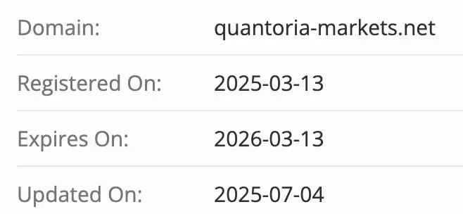 Quantoria Markets домен домен Quantoria Markets