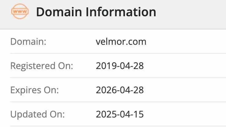 Velmor домен домен Velmor