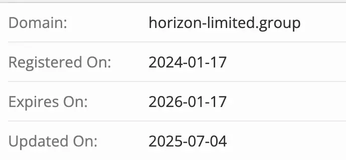 Horizon Limited Group домен домен Horizon Limited Group