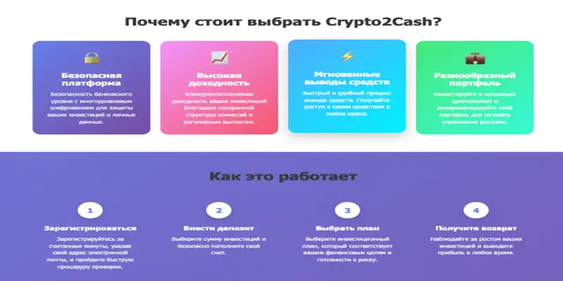 Crypto2Cash инфо о проекте обзор на Crypto2Cash