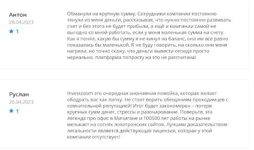 Отзыв Invest Zoom Отзыв Invest Zoom