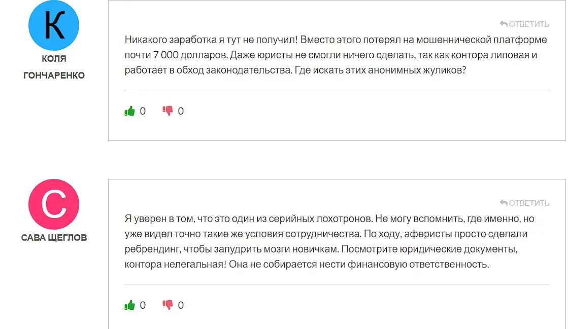 Отзывы трейдеров Отзывы трейдеров