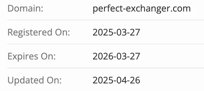 Perfect Exchanger домен домен Perfect Exchanger