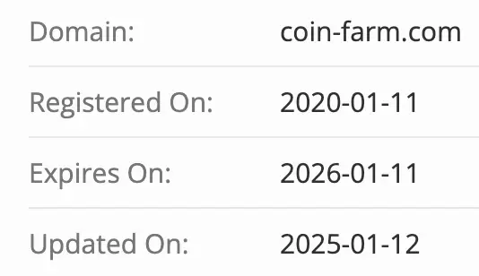 Coin Farm домен домен Coin Farm