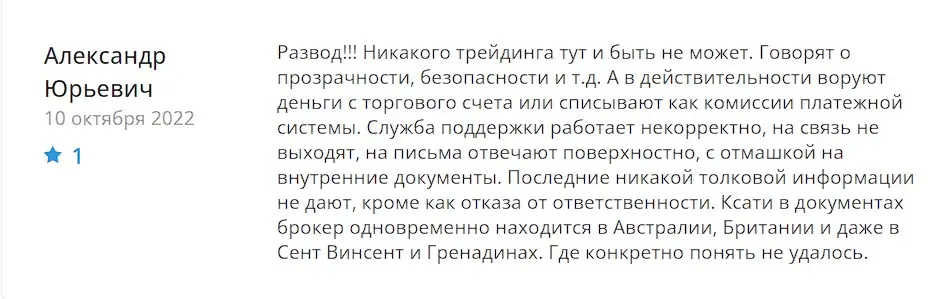 Отзыв пользователя Отзыв пользователя