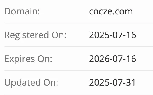 Cocze домен домен Cocze