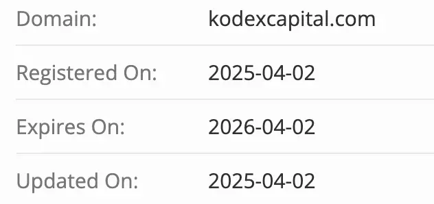 Kodex Capitals Plc домен домен Kodex Capitals Plc