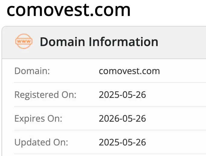 Comovest домен домен Comovest