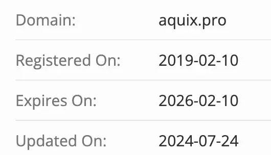 AQUIX домен домен AQUIX