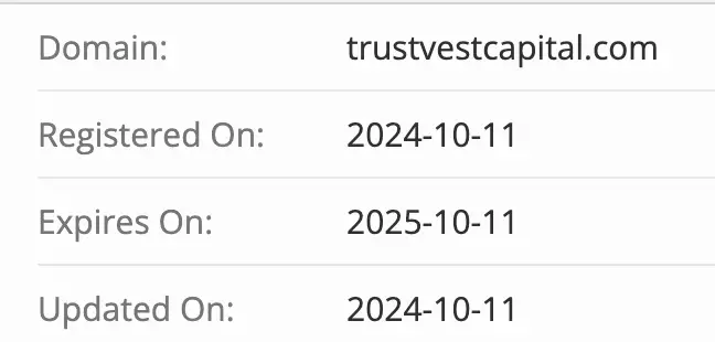 TrustVest Capital домен домен TrustVest Capital