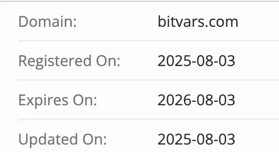 Bitvars домен домен Bitvars
