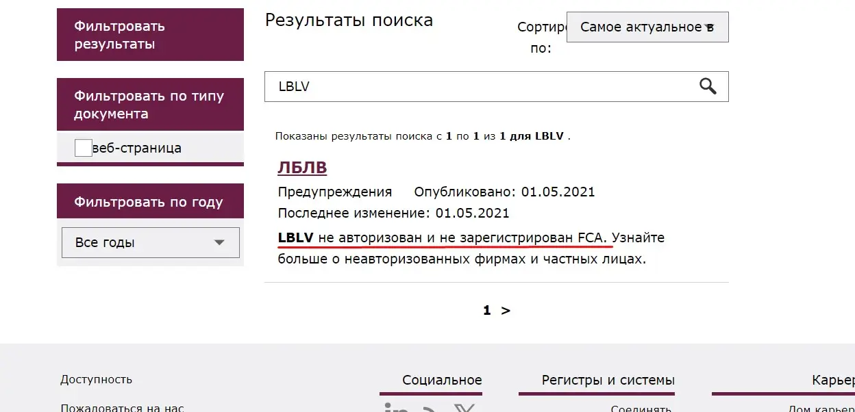 Проверка открытых реестров регулятора Проверка открытых реестров регулятора