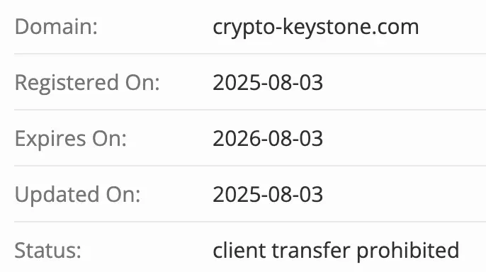 Crypto Keystone домен домен Crypto Keystone