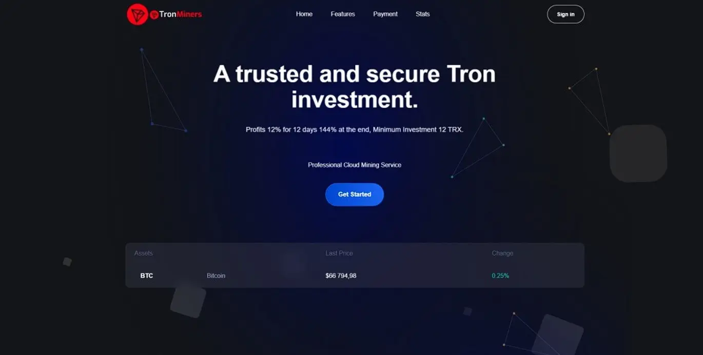 Обзор основной информации TronMiners Обзор основной информации TronMiners