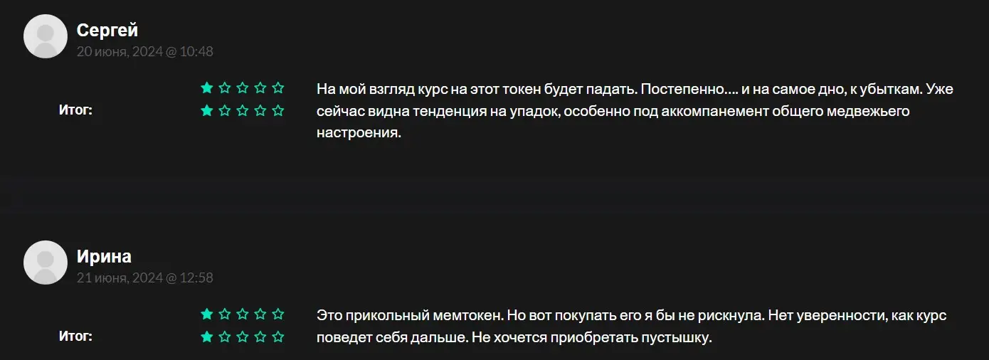 Отзывы от Dogwifhat