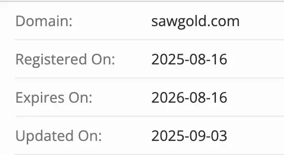 SAW GOLD домен домен SAW GOLD
