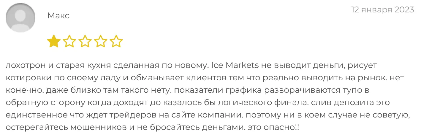 Обман ICE Markets Обман ICE Markets