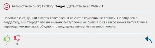 Брокер FXGlory, развод Брокер FXGlory, развод