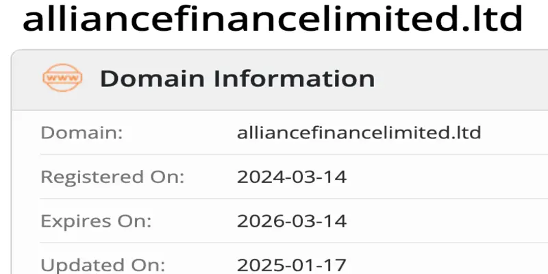 Alliance Finance Limited домен домен Alliance Finance Limited