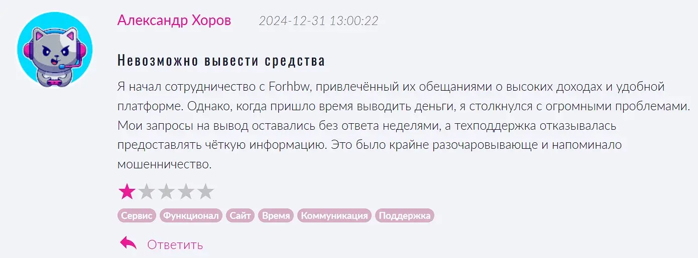 Отзыв о Forhbw Отзыв о Forhbw
