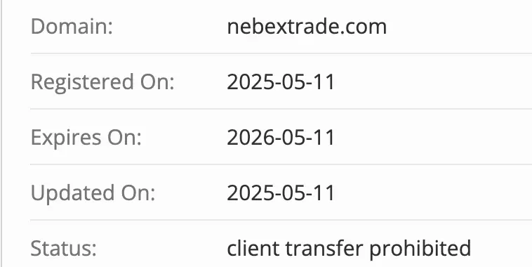 NebexTrade домен домен NebexTrade