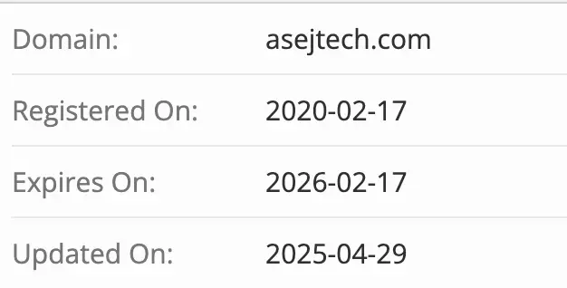 Asejtech домен домен Asejtech