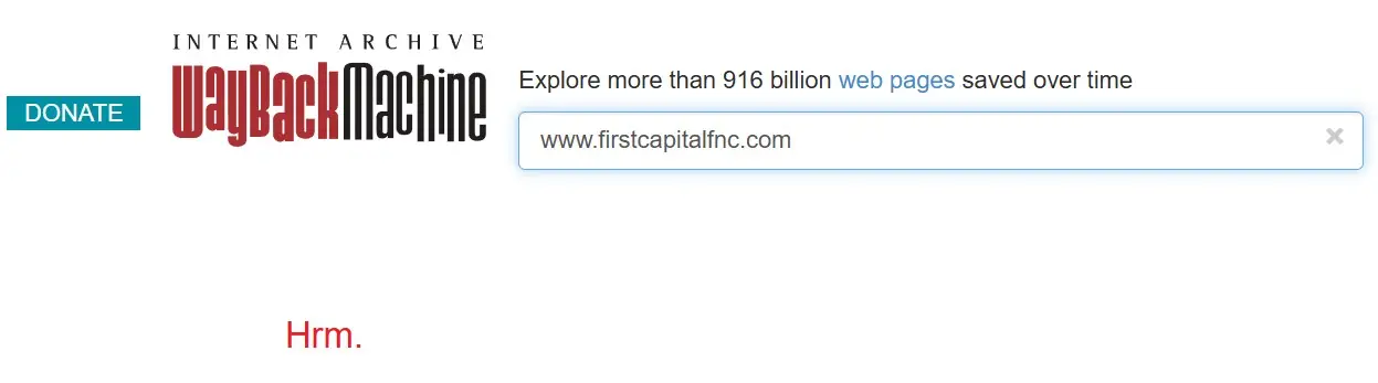 Анализ домена www.firstcapitalfnc.com в архиве Wayback Machin Анализ домена www.firstcapitalfnc.com в архиве Wayback Machin