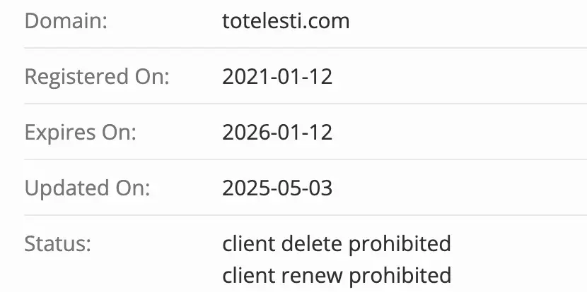 Totelesti домен домен Totelesti