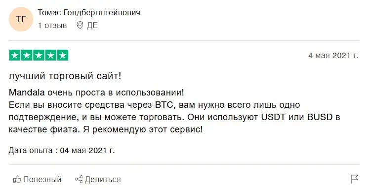 Mandala Exchange отзыв трейдера Mandala Exchange отзыв трейдера