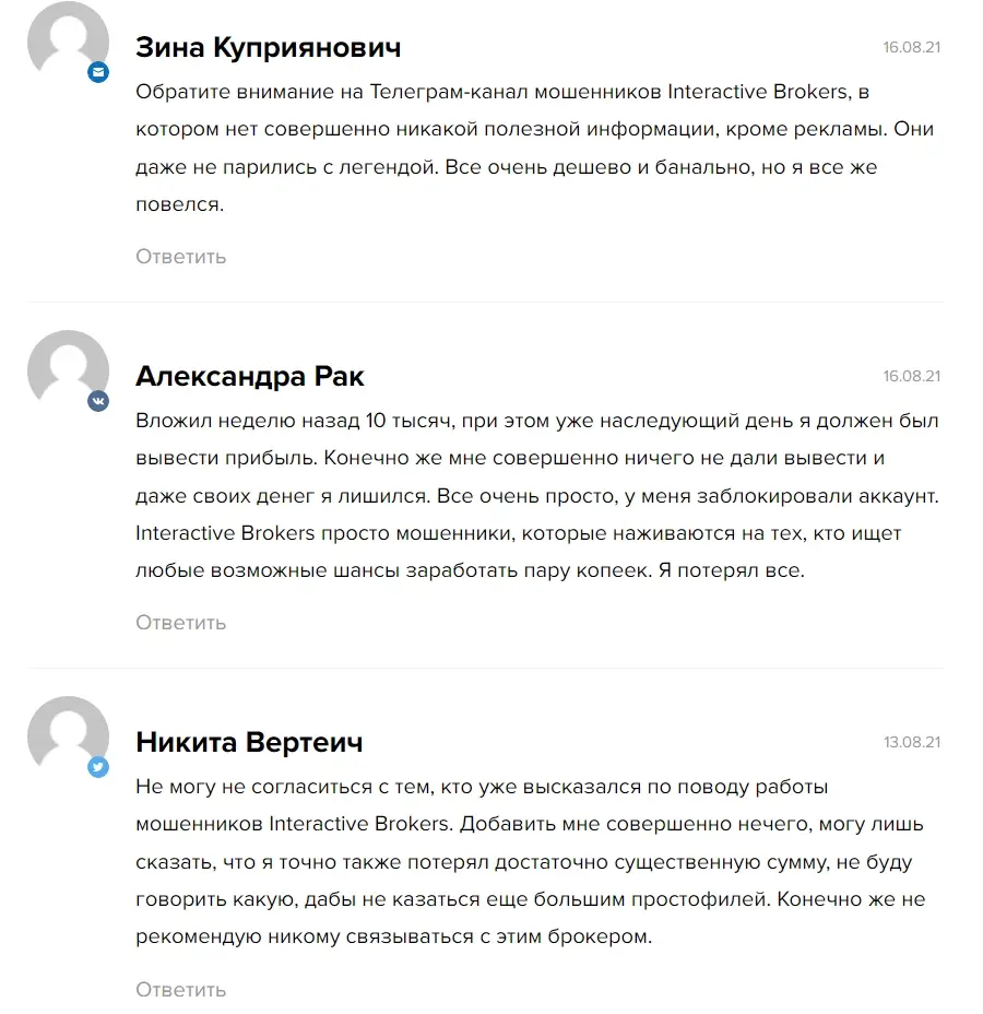 InteractiveBrokers развод InteractiveBrokers развод