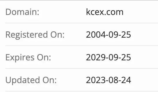 KCEX домен домен KCEX