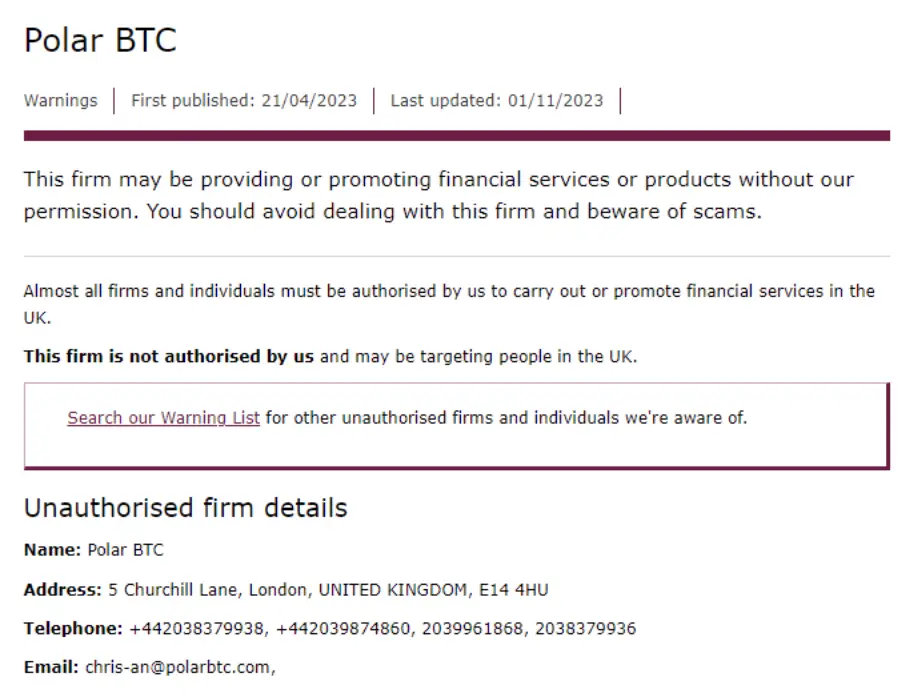 Polar BTC обзор информация о Polar BTC