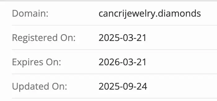 Cancri Jewelry домен домен Cancri Jewelry
