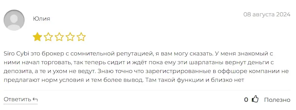 Отзыв о SiroCyabi Отзыв о SiroCyabi