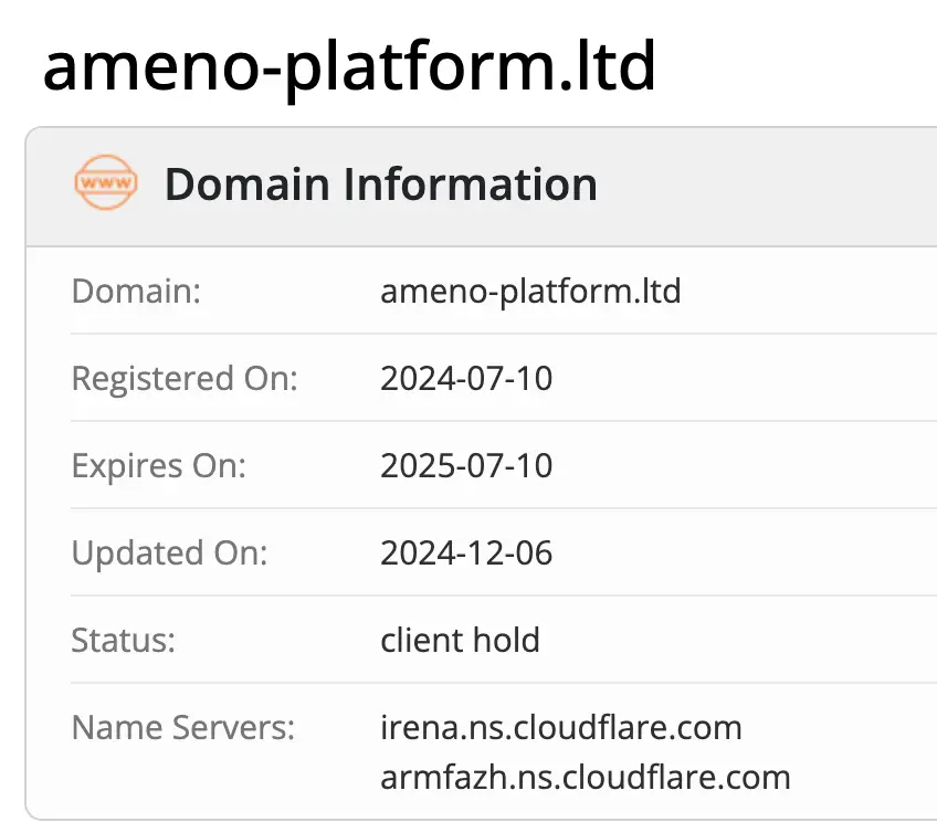 домен Ameno Platform Ameno Platform домен