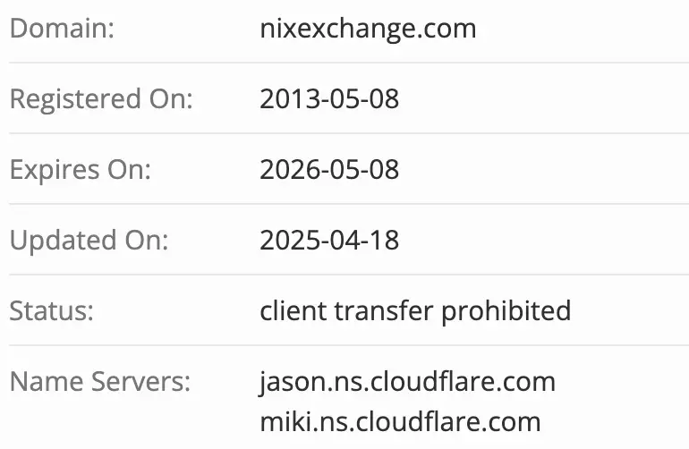 Nixexchanger домен домен Nixexchanger