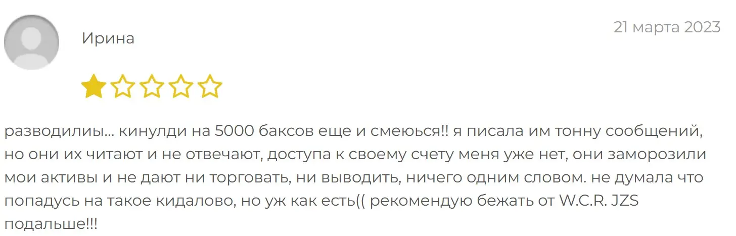 Отзывы о W.C.R. JZS Отзывы о W.C.R. JZS