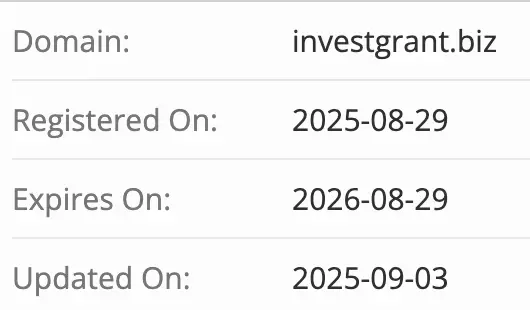 Invest Grant домен домен Invest Grant