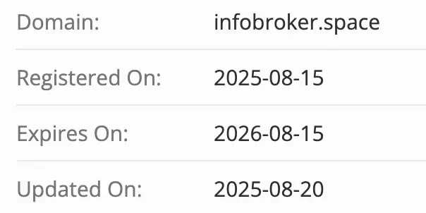 INFOBROKER домен домен INFOBROKER