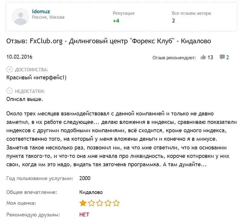 Комментарий инвестора Комментарий инвестора