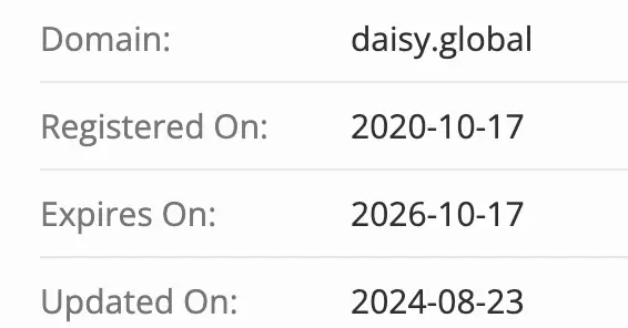 Daisy Global домен домен Daisy Global