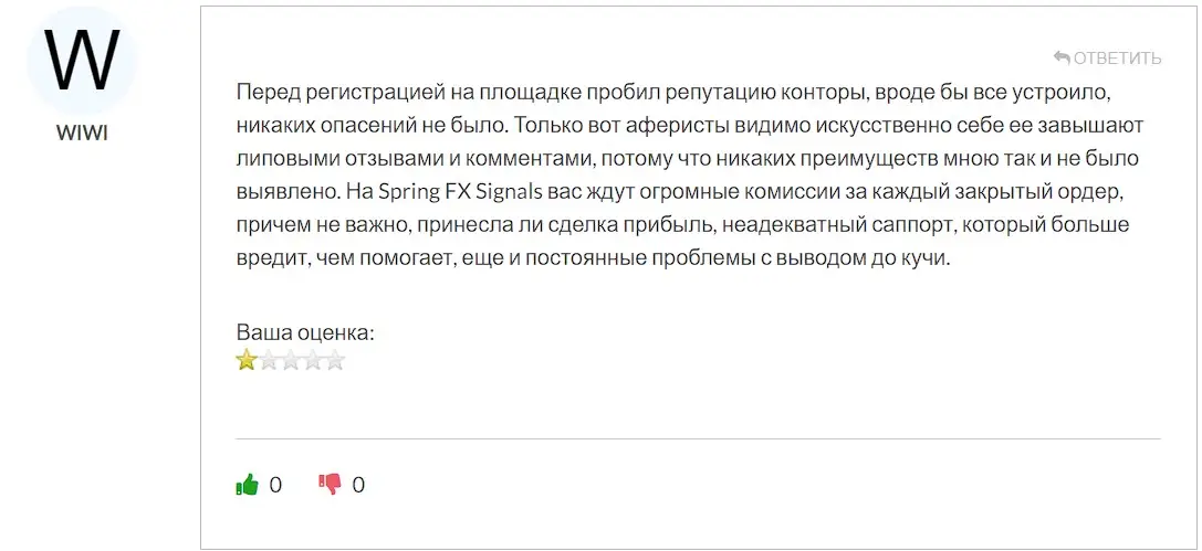 Оценка инвестора Оценка инвестора