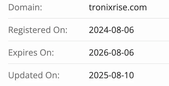 TronixRise домен домен TronixRise