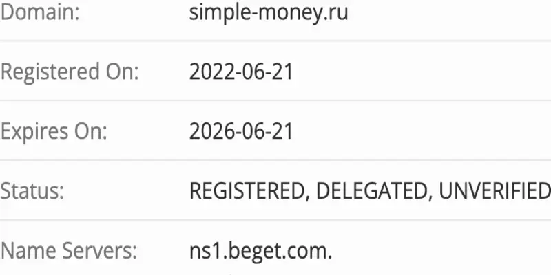 Simple Money домен домен Simple Money