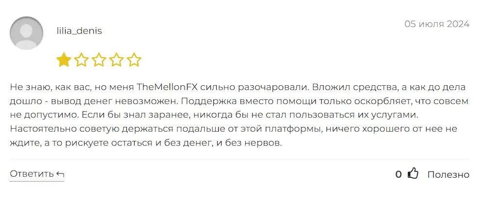 Отзыв о TheMellonFX Отзыв о TheMellonFX